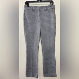 White House Black Market Ines Slim Boot Leg Checkered Pant Size 8L.